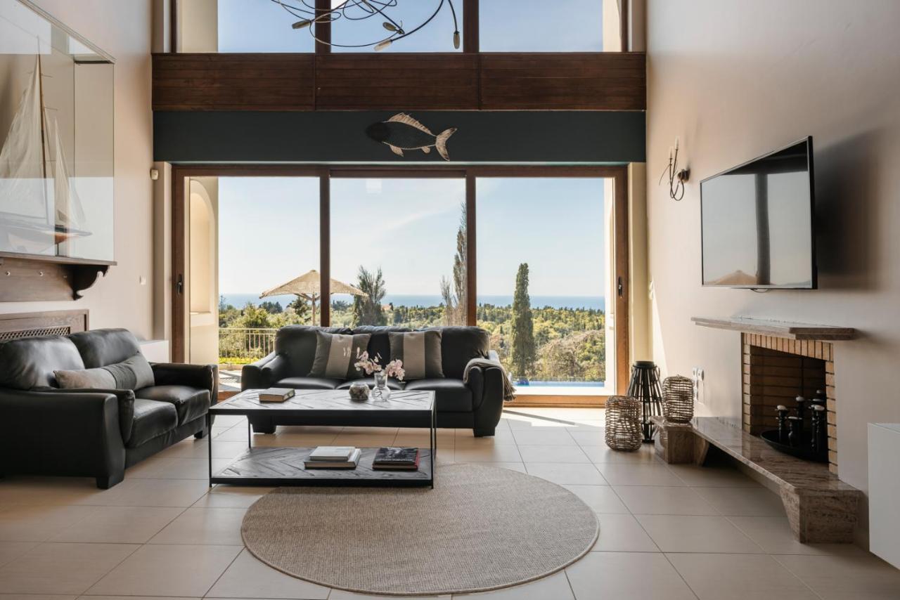Hidden Luxury Gem Of Kefalonia ~ Villa Karmaniolos Fiskardo Exteriör bild